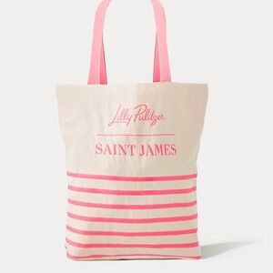 NWT Lilly Pulitzer Pink and Cream Striped Tote